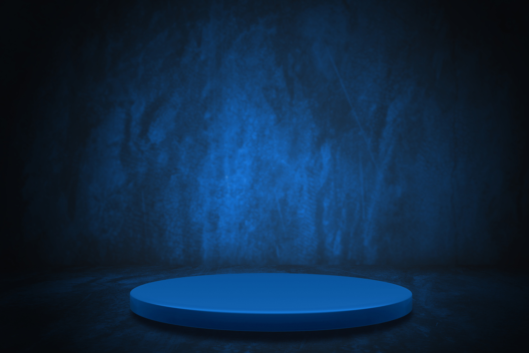 Product presentation, blue stage or podium to present product on